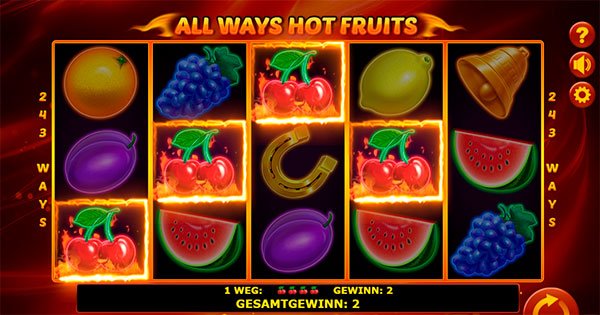 All Ways Hot Fruits Gratis Spielen Slot Spiel Bild