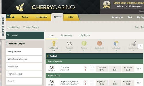 депозит CHERRY Casino 10 руб