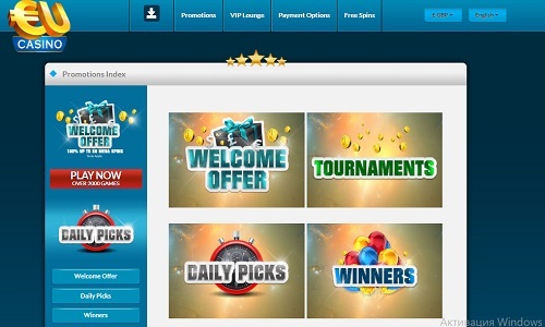 EUcasino screenshot