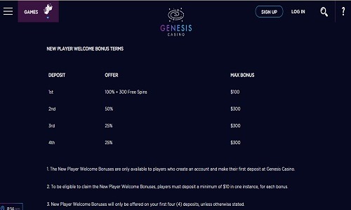 Genesis Casino screenshot