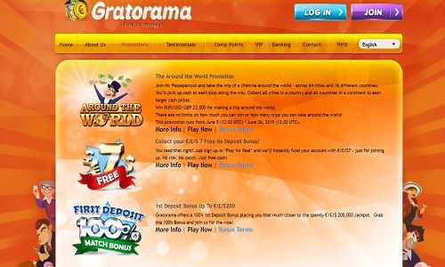 Gratorama Casino screenshot