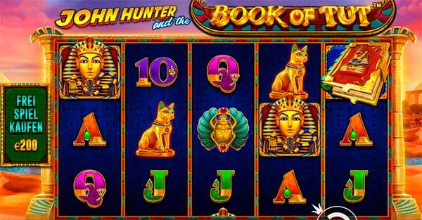 John Hunter and the Book of Tut kostenlos spielen Slot Spiel Bild