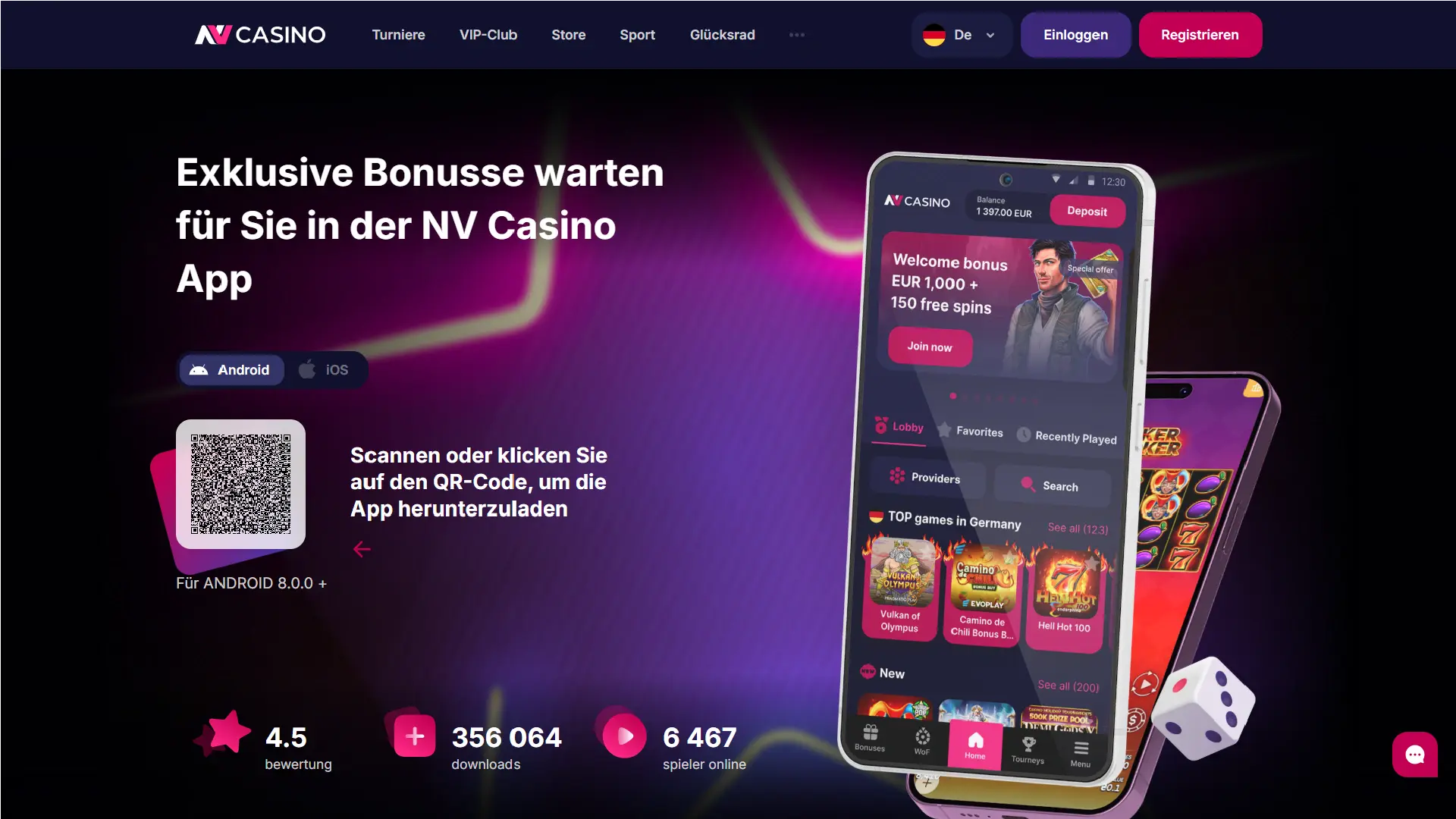 NV Casino - Mobile App