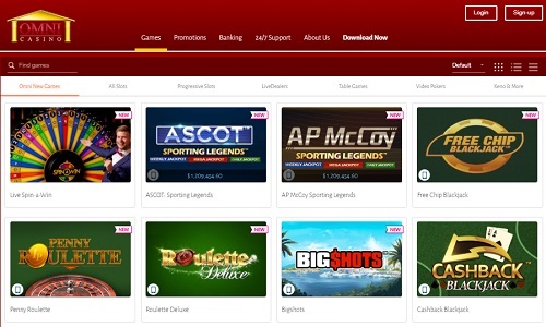 Omni casino screenshot