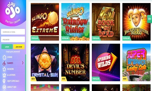 Play OJO Casino screenshot