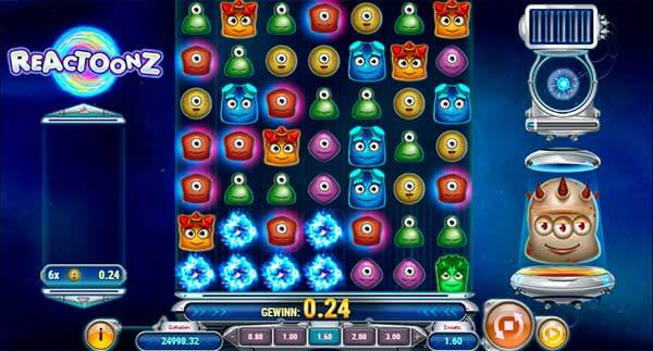 Reactoonz kostenlos spielen Slot Spiel Bild