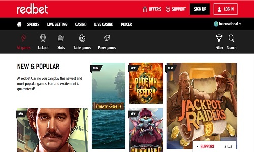 Redbet Casino screenshot