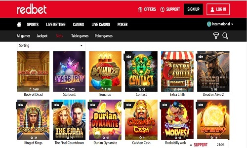 Redbet Casino screenshot