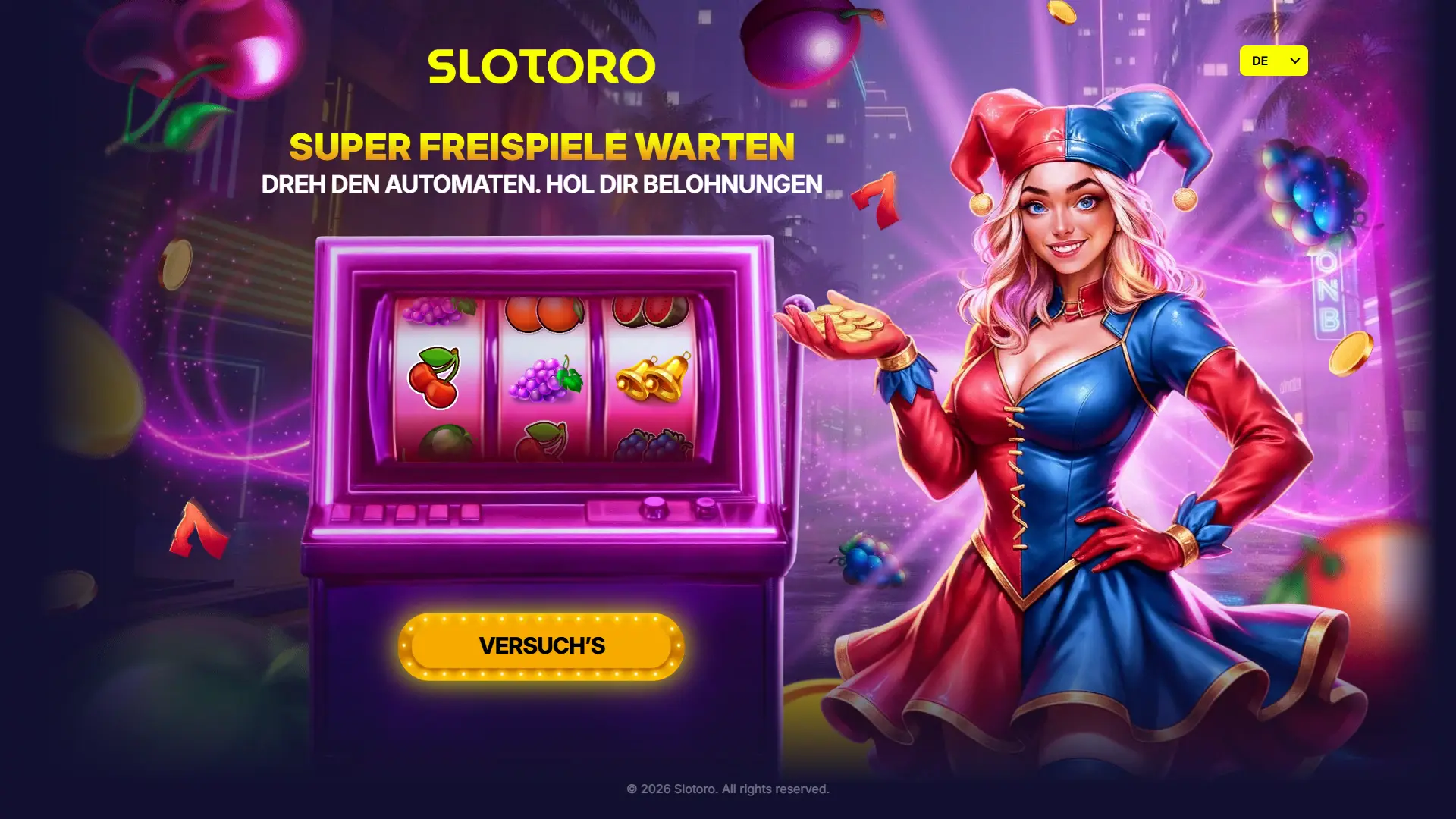 Slotoro - Super Freispiele Warten