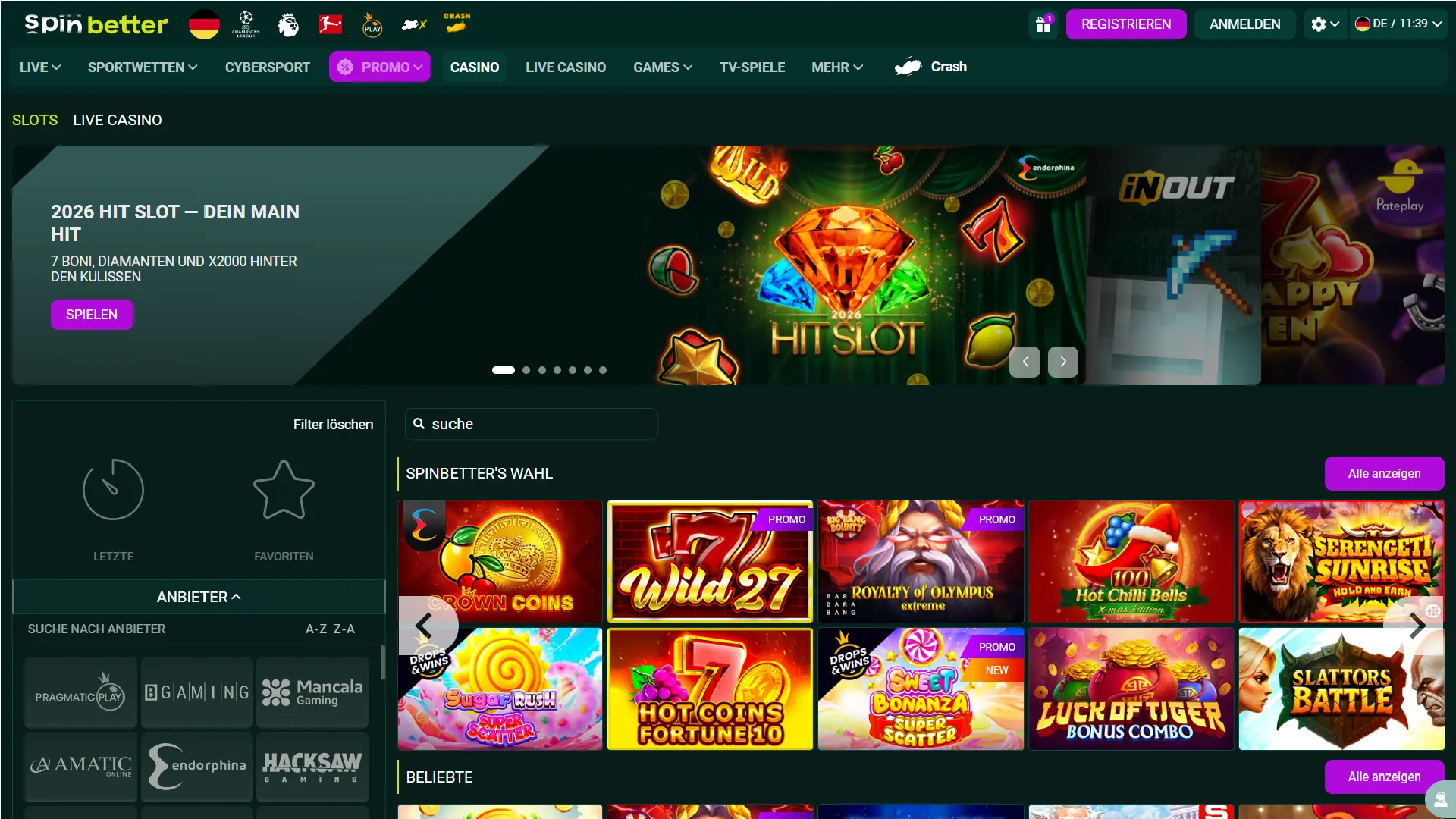 SpinBetter Casino in Deutschland