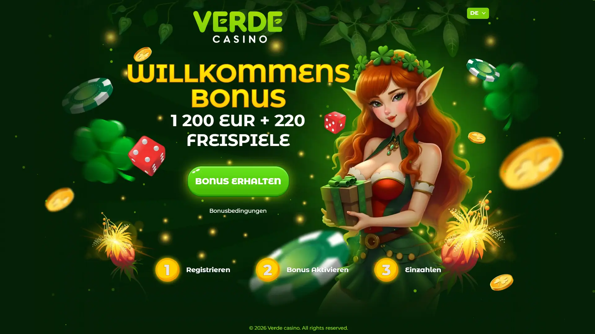 Verde Casino - Willkommensbonus 520%