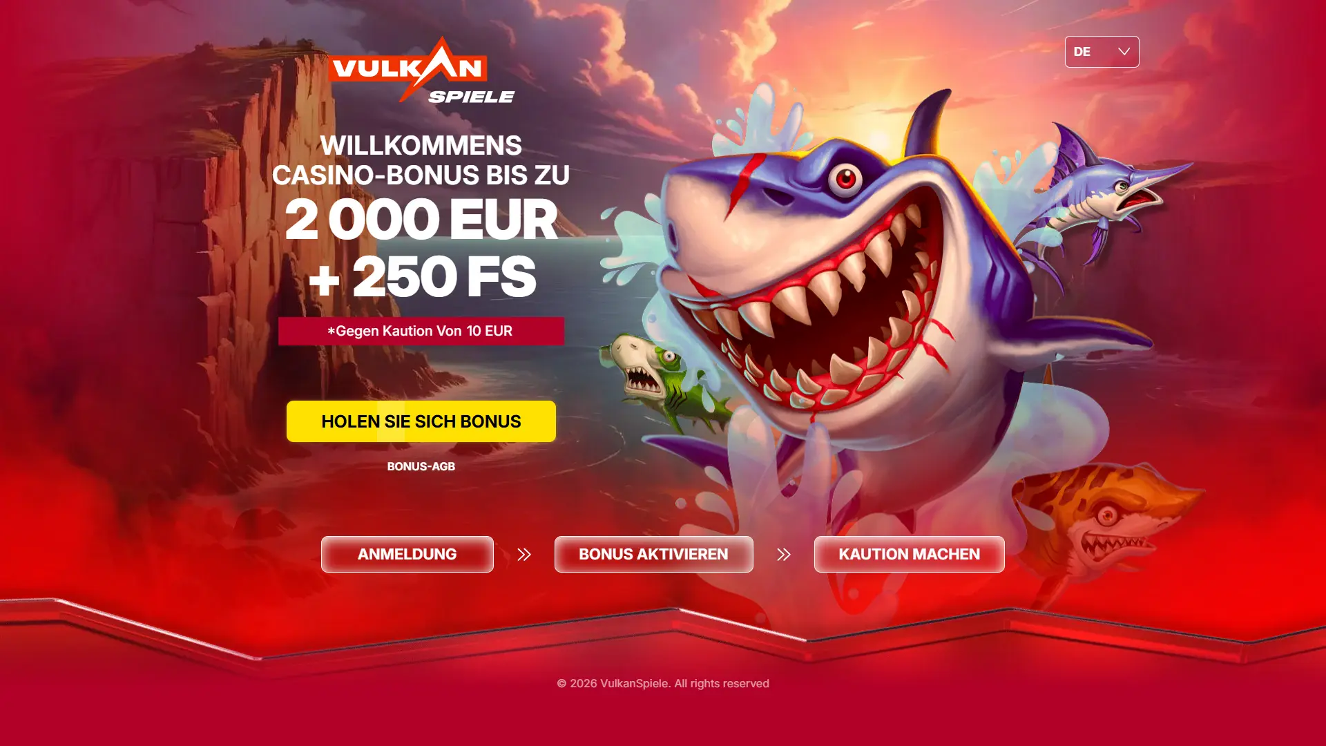 Vulkan Spiele Casino - Willkommensbonus
