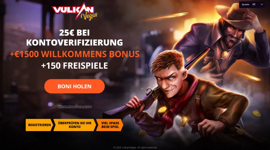 Vulkan Vegas Casino - 25 euro ohne einzahlung