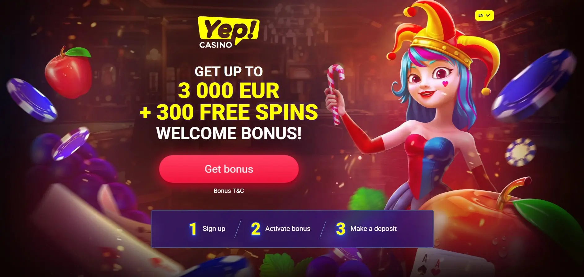 Yep Casino 10 € ohne Einzahlung