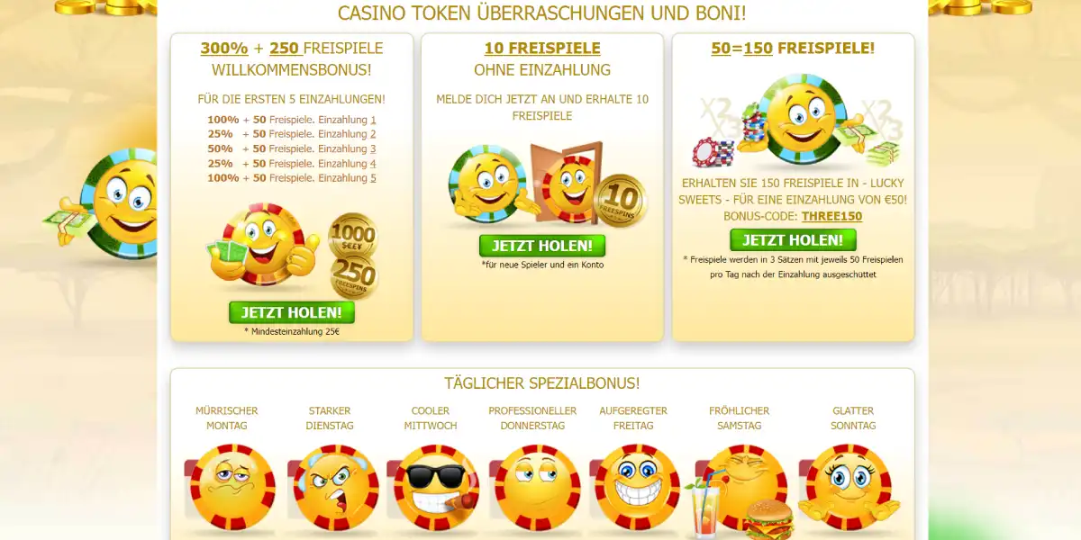 Casino token bonus