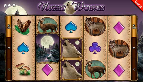 Night Wolves kostenlos spielen Slot Spiel Bild
