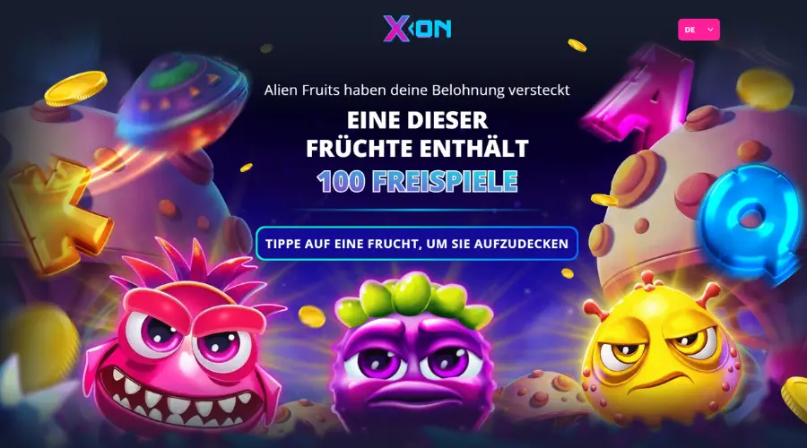XON - 100 Freispiele ohne Einzahlung